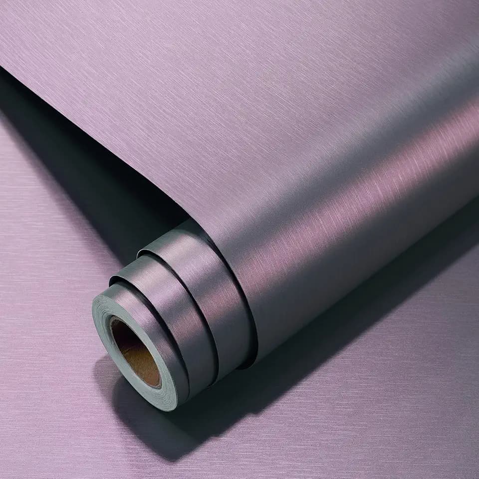 Yenhome Peel and Stick Stainless Steel Contact Paper Gradient Purple 17.7"X200" Removable Waterproof Thick Oil Proof Heat Resistant Vinyl Wallpaper for Appliances Countertop Renter Friendly No Residue