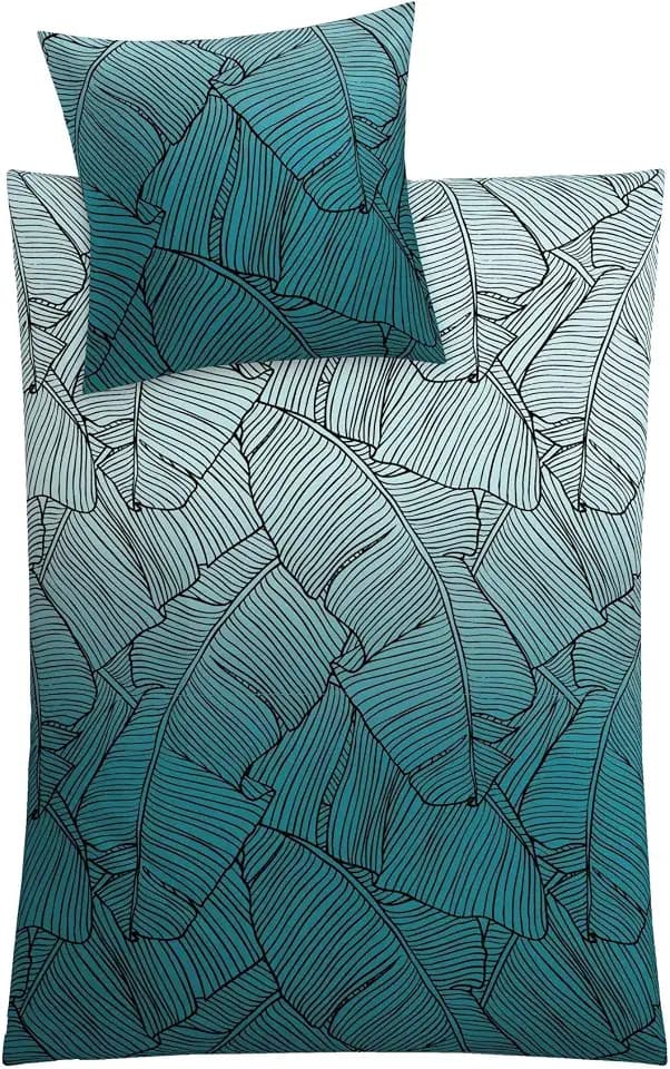 Kleine Wolke 6238675952 Bettwäsche Vero, Maße: 135 x 200 cm und 80 x 80 cm, Farbe: Petrol