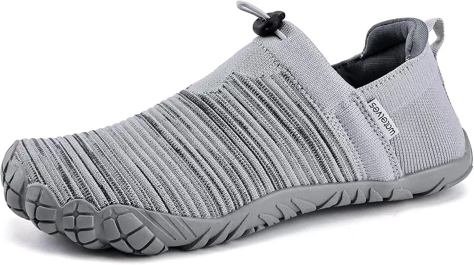 WateLves Water Shoes Womens Mens - Comfortable Lightweight Striped Pattern Barefoot Shoes for Beach Swim Pool Yoga Boating Water Aerobics