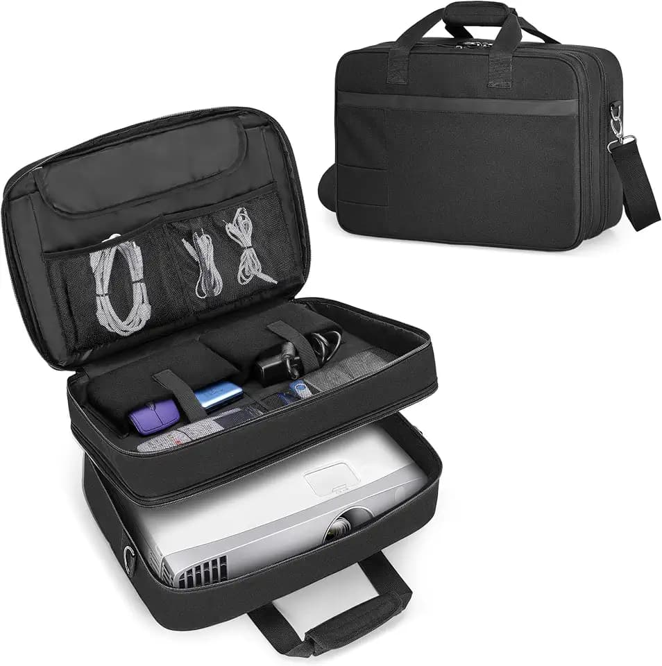 CURMIO Projector Travel Bag Compatible with Epson and Most Major Projector