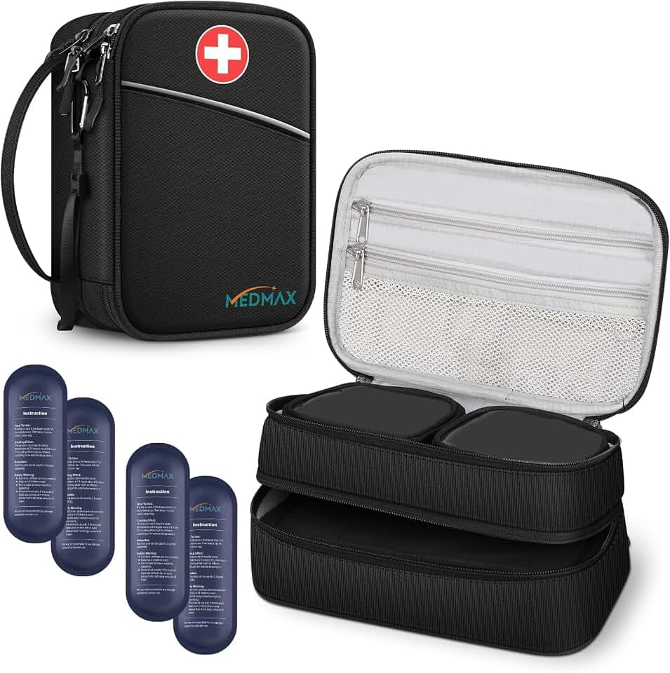 MEDMAX Insulin Kühltasche mit 4 Kühlakkus