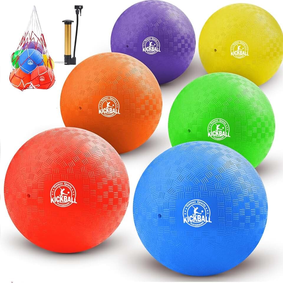 10 Inch Kickball Playground Balls 6 or 12 Pack,Playground Balls for Kids