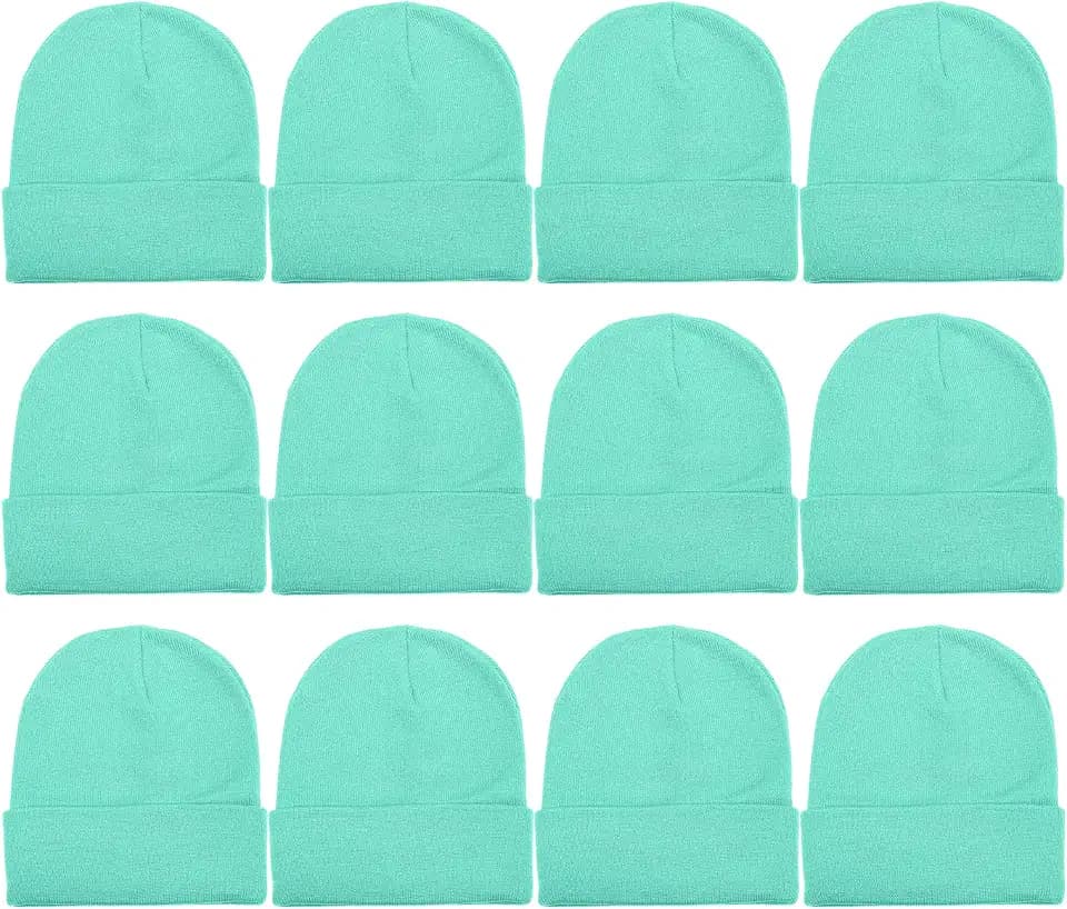 Gelante Unisex Beanie Cap Knitted Warm Solid Color and Multi-Color Multi-Packs