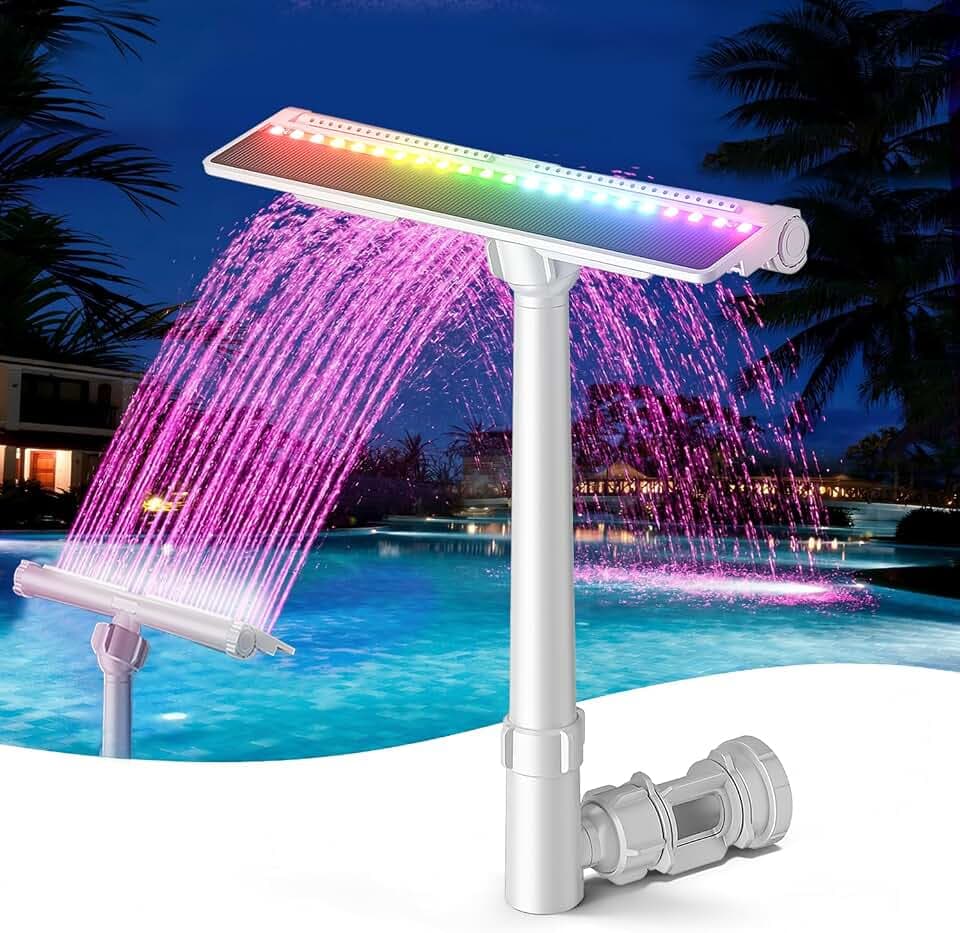 Solar Pool Fountain for Above Ground Pools and Inground Pools