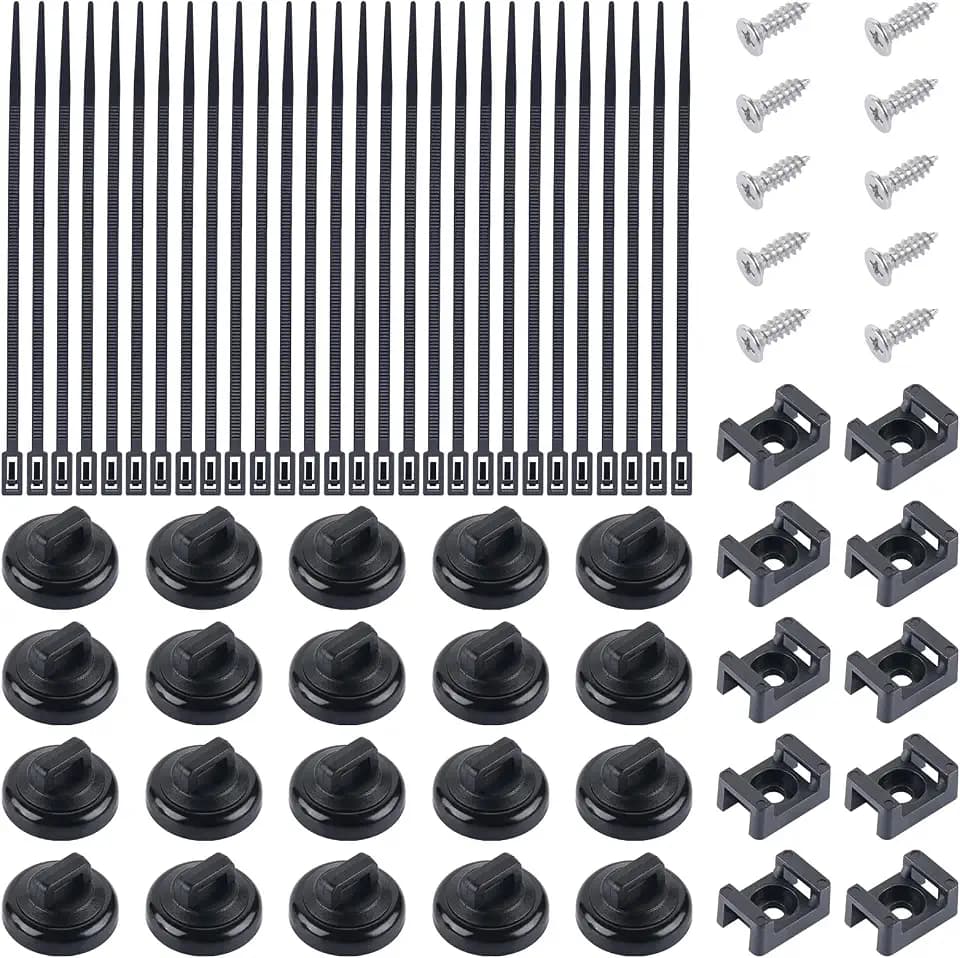 20 PCS Magnetic Zip Tie Mounts Base Neodymium Magnets