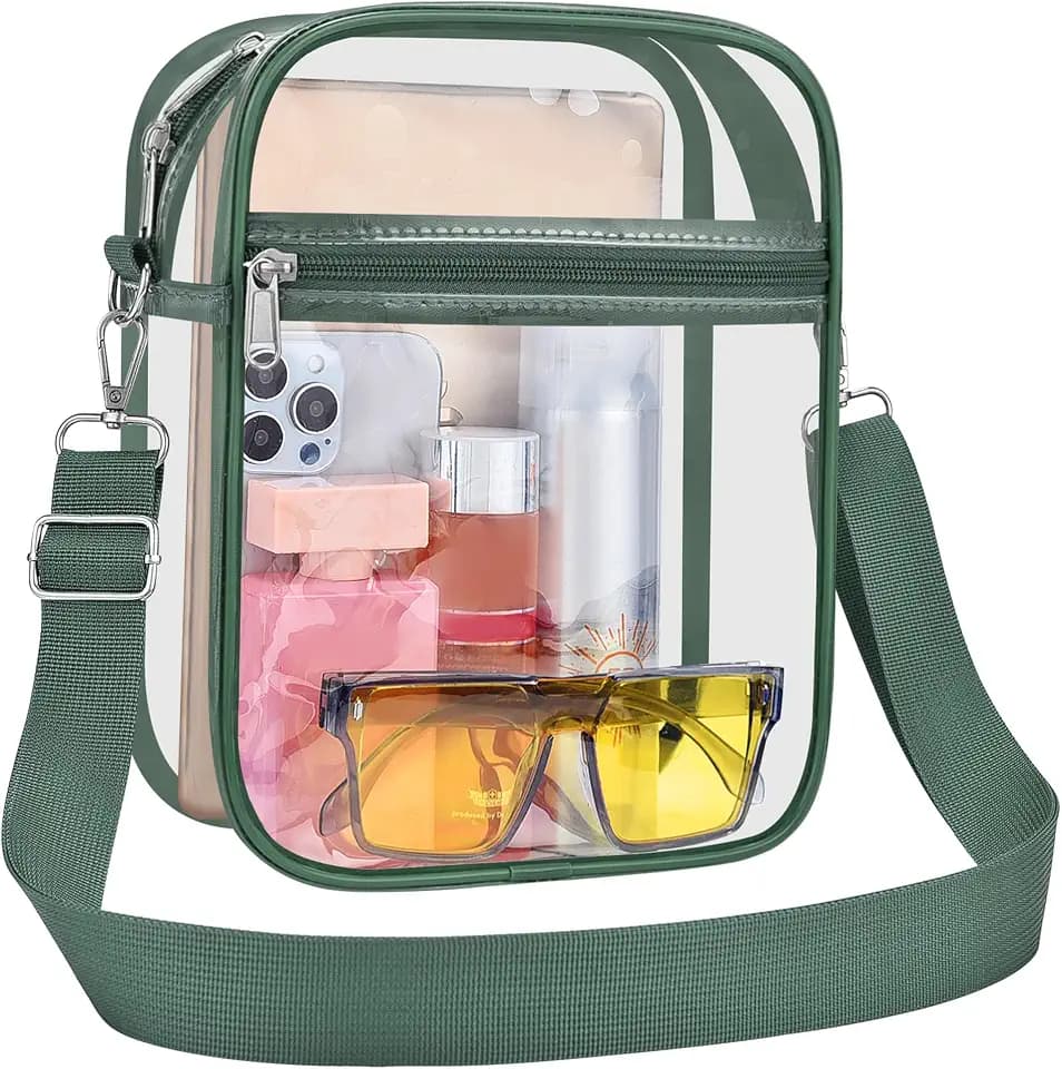 USPECLARE Clear Purse for Stadium Events Transparent Messenger Bag