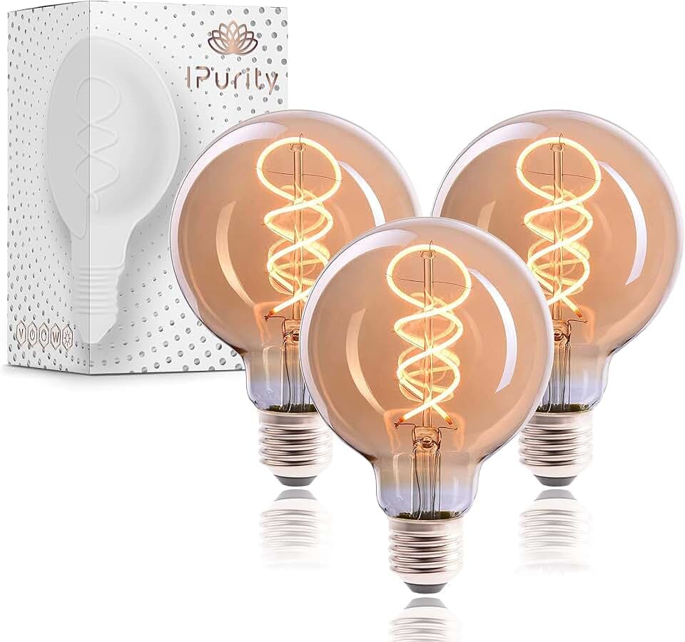 Edison Vintage Glühbirne [3 Stück] - Hochwertige Retro Glühbirne E27 - Stromsparende E27 LED Vintage - 4W warmweiss - dimmbar