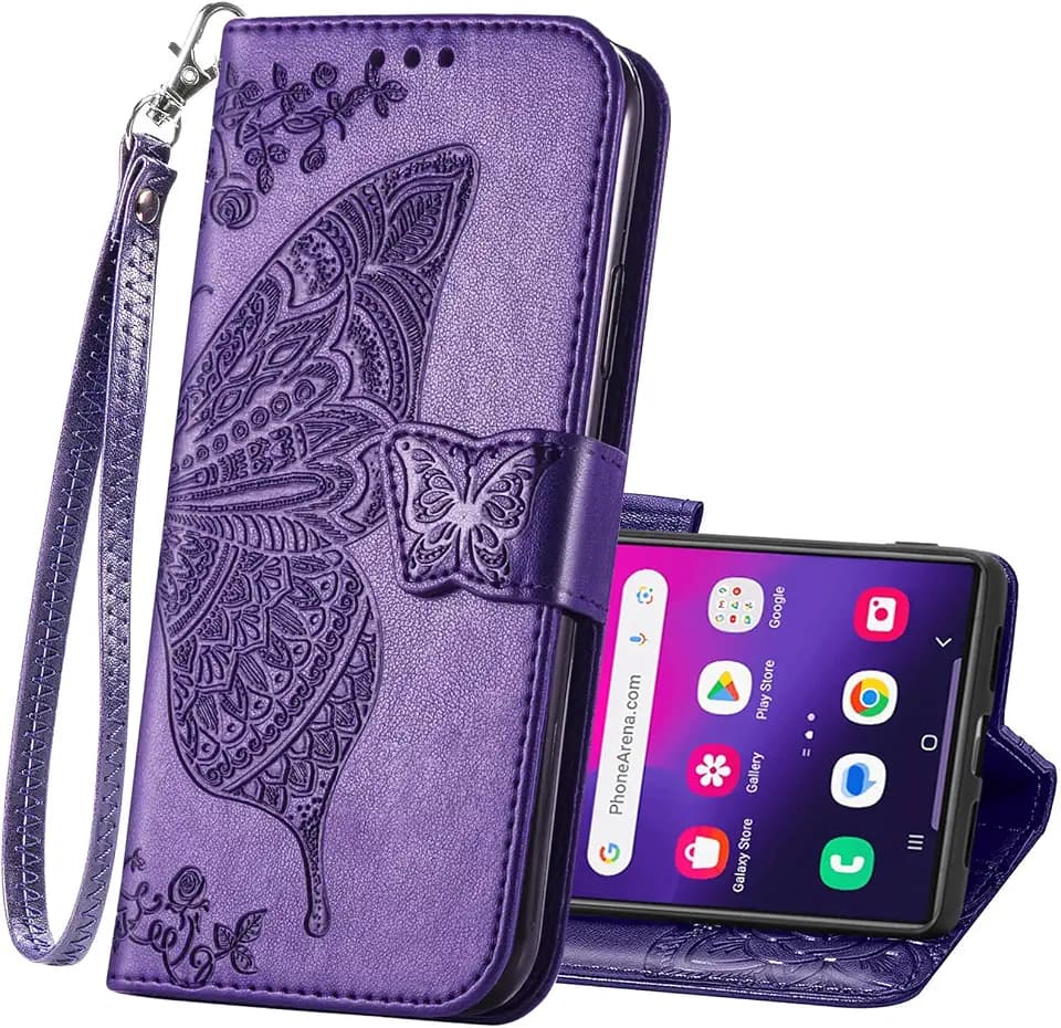 Wallet Case for Samsung Galaxy S24 Ultra with Card Holder Purple