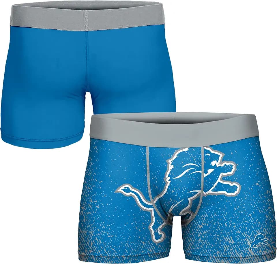 FOCO NFL Men's Officially Licensed Team Color Primary Logo Football Fan Essential Boxer Briefs Underwear