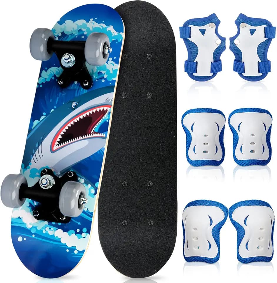 Honoson 7 Pcs Skateboard Kids Set