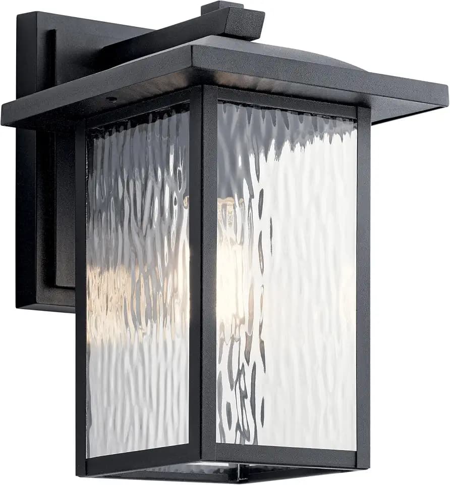 Kichler Capanna 13.25" Outdoor Wall Light, Black, 49925BK