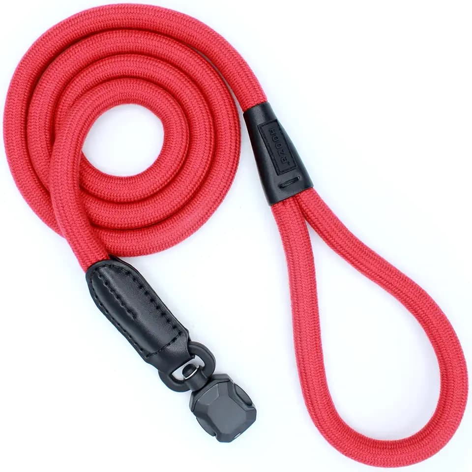 Magnetic Quick Clip: Rope Leash - Red, Small - 5/8" x 5'