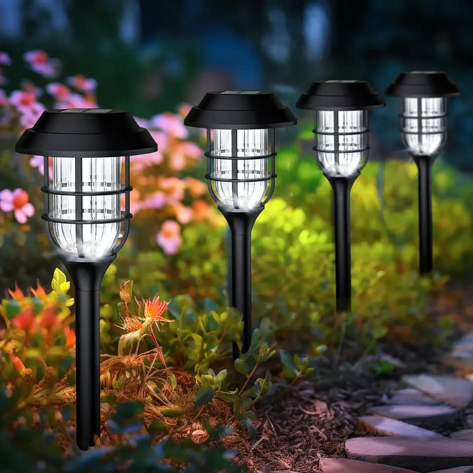 SOLPEX Solar Pathway Lights Waterproof Outdoor Lighting, Cold White 12 Pack