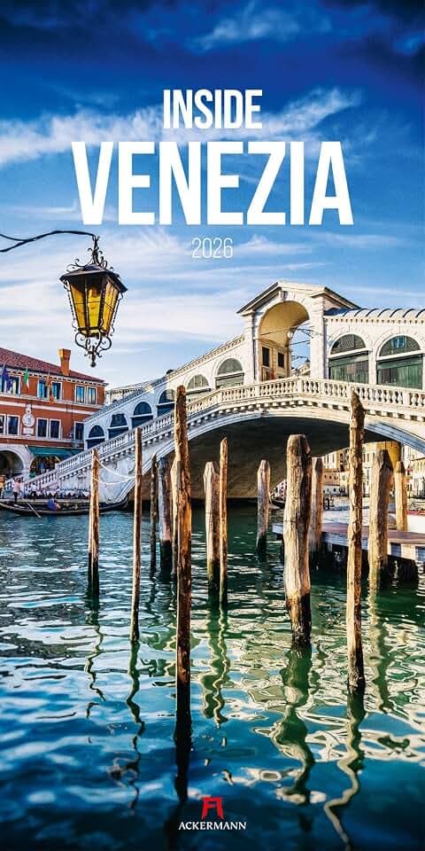 Inside Venezia Venedig-Kalender 2026 | Außergewöhnlicher Italienkalender im schlanken Hochformat (33x66 cm) | La Serenissima in moderner Bildästhetik