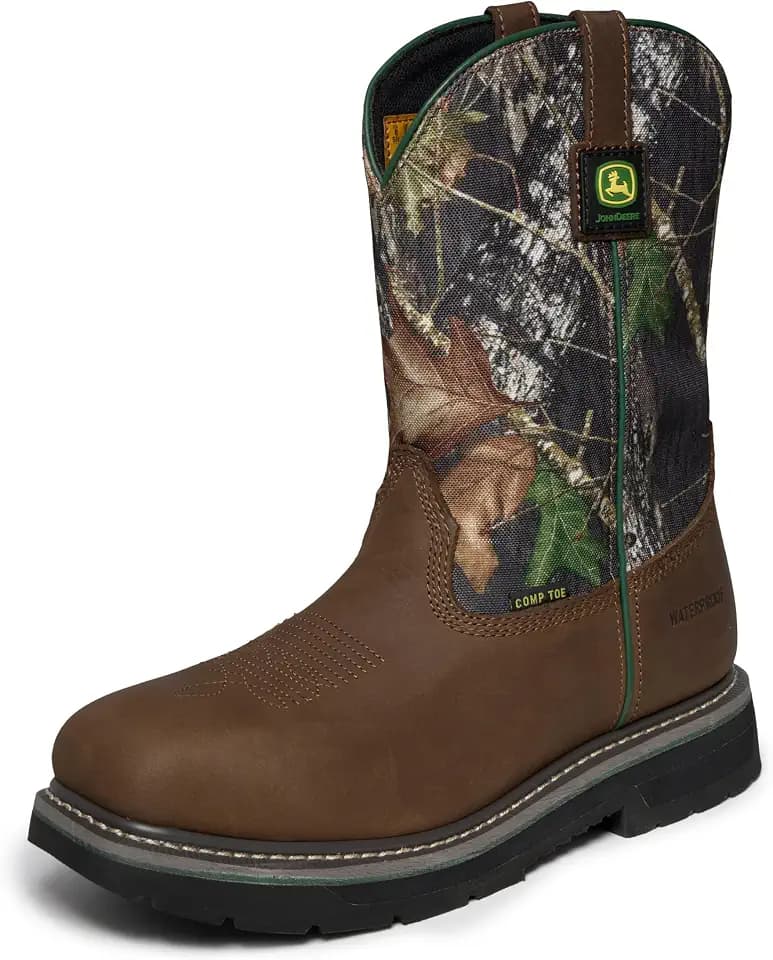 Skechers Men's John Deere Rowood Mossy Oak Shaft Wellington