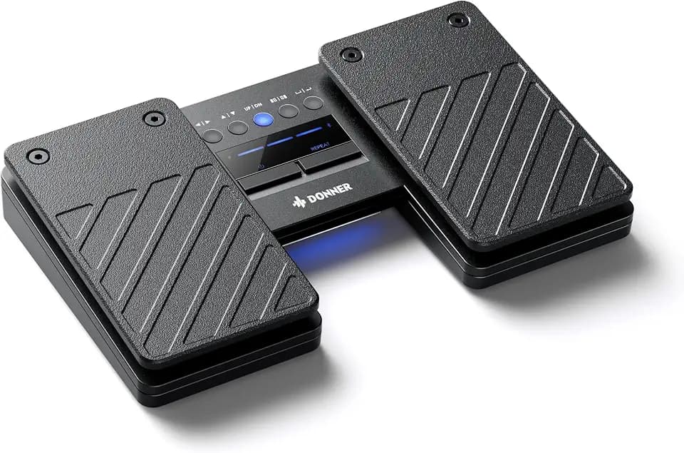 Donner Wireless Bluetooth Page Turner Pedal for iPad Tablets Phone Foot Pedal, Black
