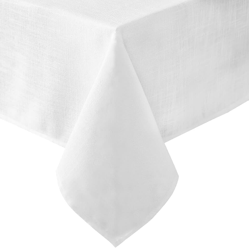 Laura Ashley Harper Tablecloth, 60" x 84", White