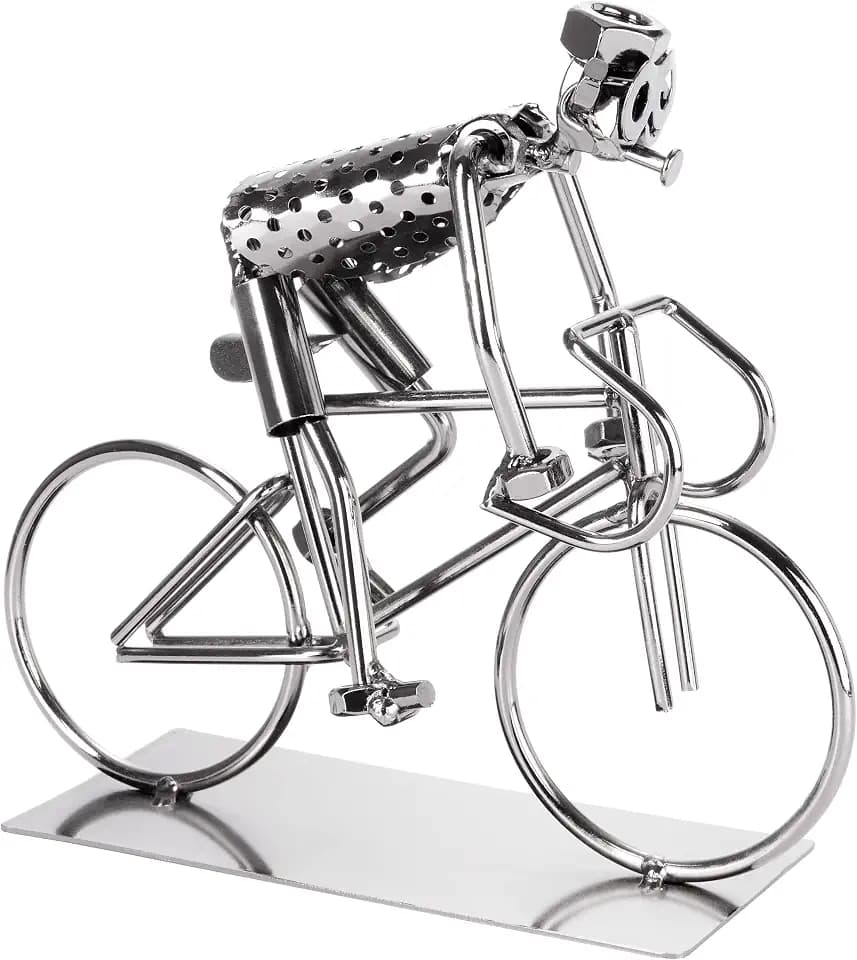 BRUBAKER Schraubenmännchen Fahrradfahrer - Fahrrad Eisenfigur