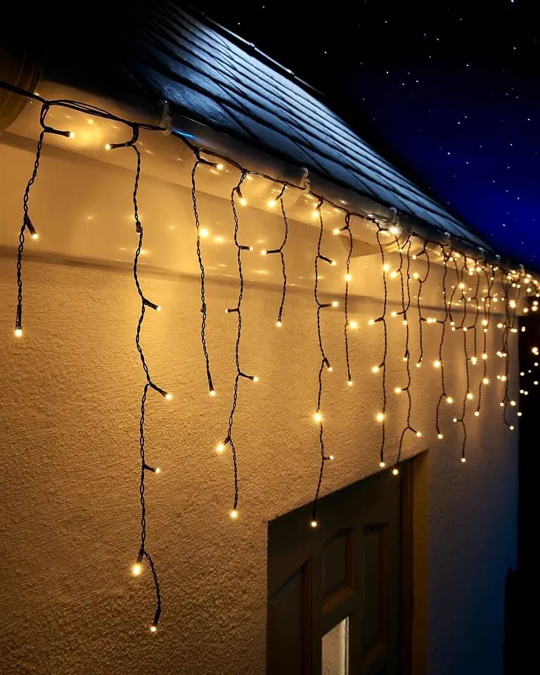 LINK Lighting LED Eiszapfenlichter, schwarzes Kabel