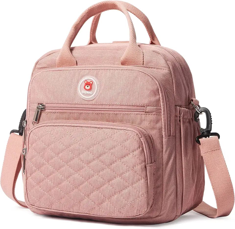 Insulated Lunch Bag Backpack for Women/Men, 3 carrying way Lunch Tote, Large Waterproof Cooler Box with Side pockets for Adults, College, Work, Beach, Picnic, Pink