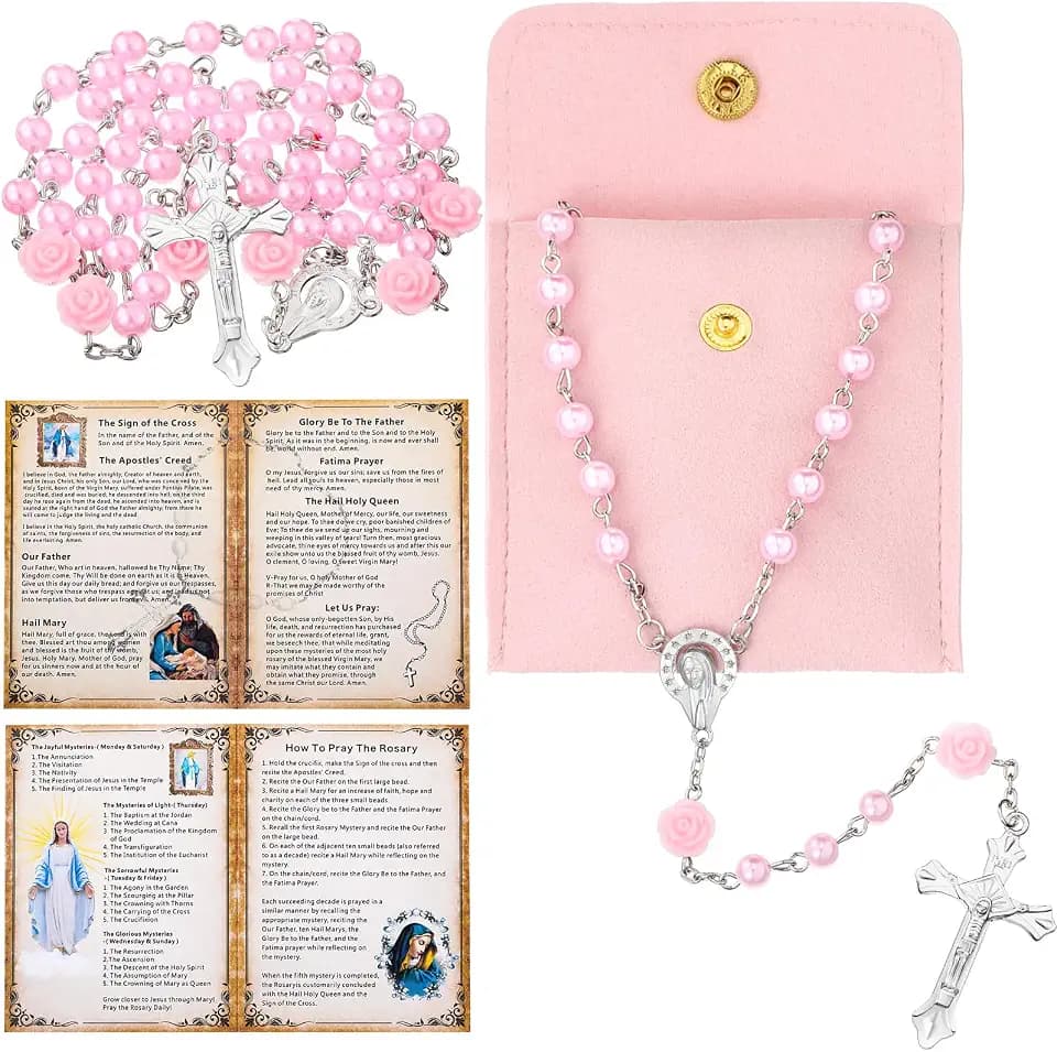 Quelay Rosary Catholic for Women Prayer Card