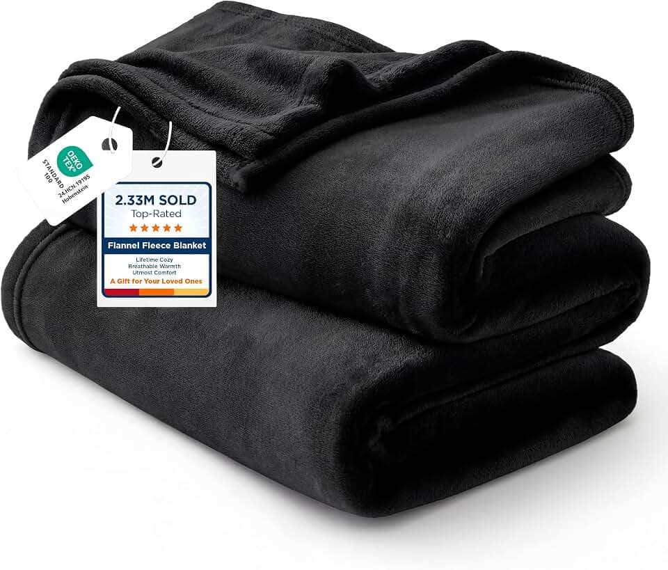 Bedsure Twin XL Fleece Blanket College Dorm Room Essentials Navy 66"x90"