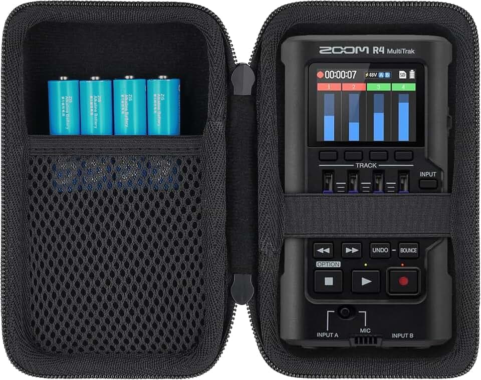 co2CREA Hartschalentasche für Zoom R4 MultiTrak mobiler 4-Spur-Recorder