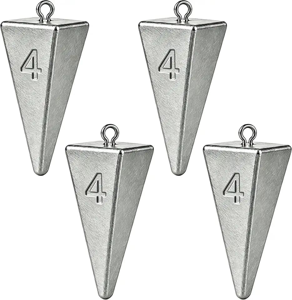 Pyramid Sinkers Fishing Weights, Surf Fishing Sinkers for Saltwater