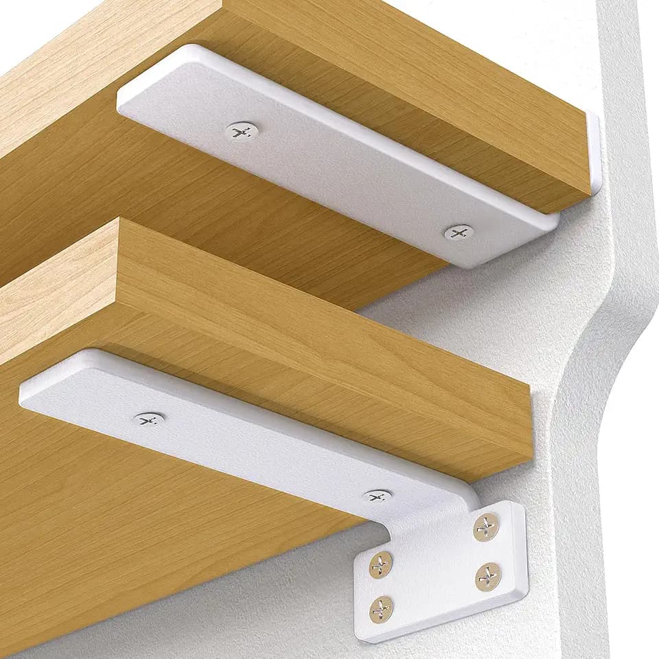 VANCASTLE Shelf Bracket, Floating Shelf Bracket 6 Inch , 6 Pack
