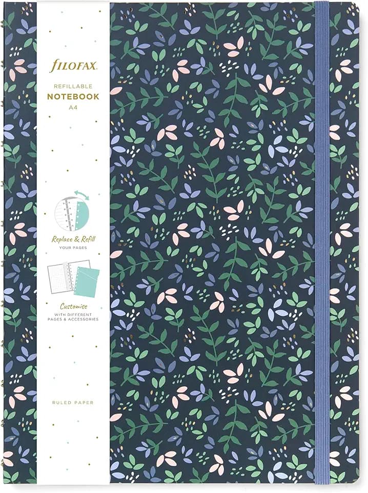 Filofax Garden Notizbuch, A4, nachfüllbar, Dusk