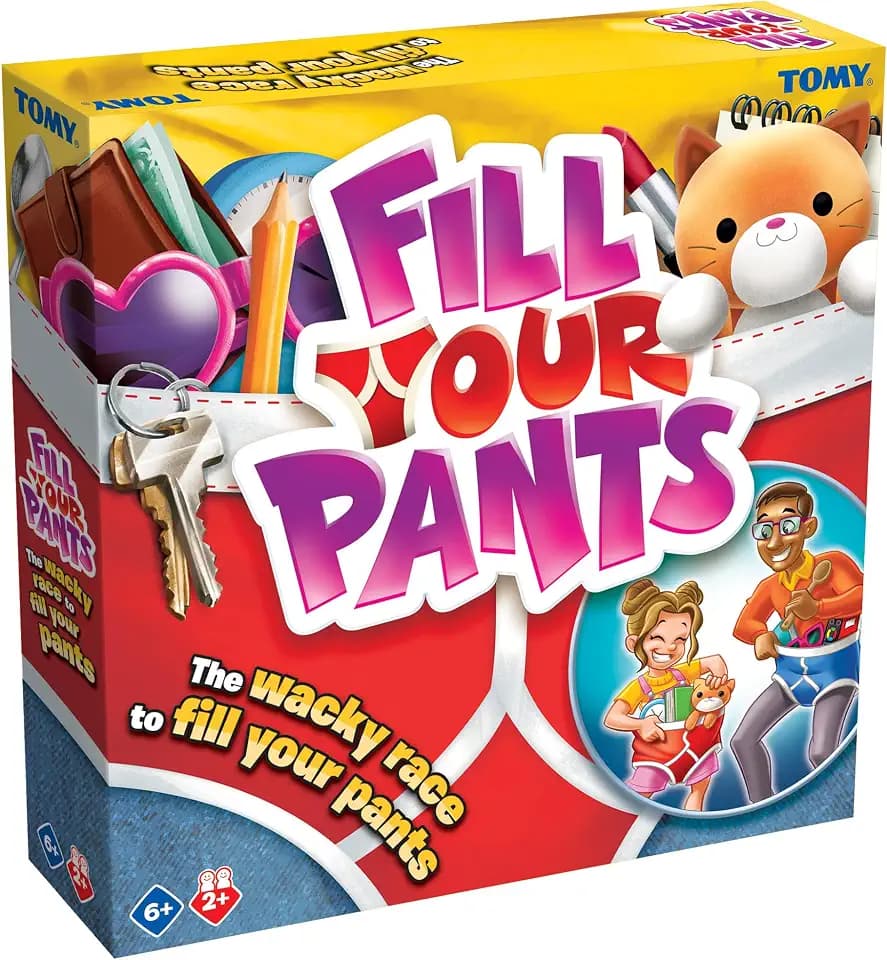 TOMY Fill Your Pants Game - Fast-Paced Family Scavenger Hunt Fun