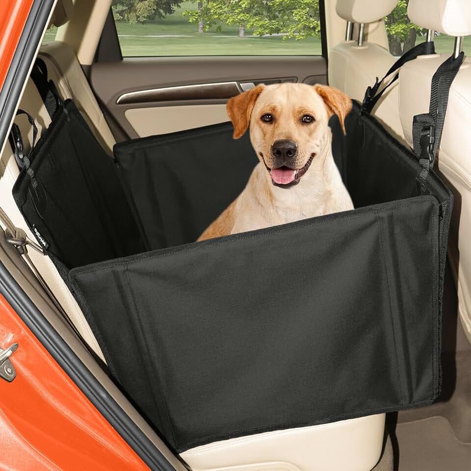 WUGLO Hunde Autositz Rückbank Extra Stabil für große Hunde bis 26 kg
