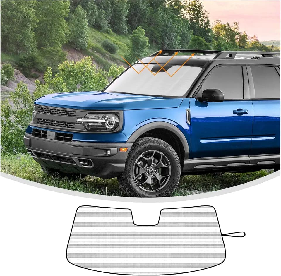 Linskip Windshield Sunshade Visor for 2021-2026 Ford Bronco Sport