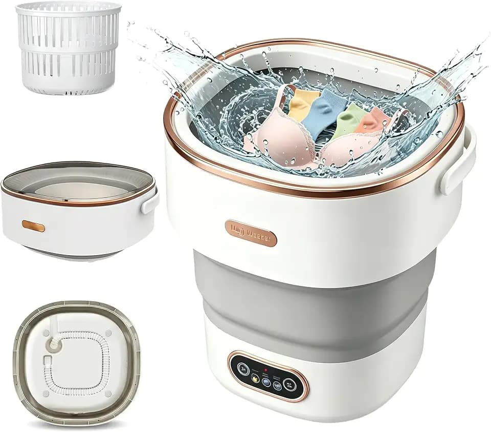 Portable Washer 16L Foldable, Travel Mini Washing Machine with Spin