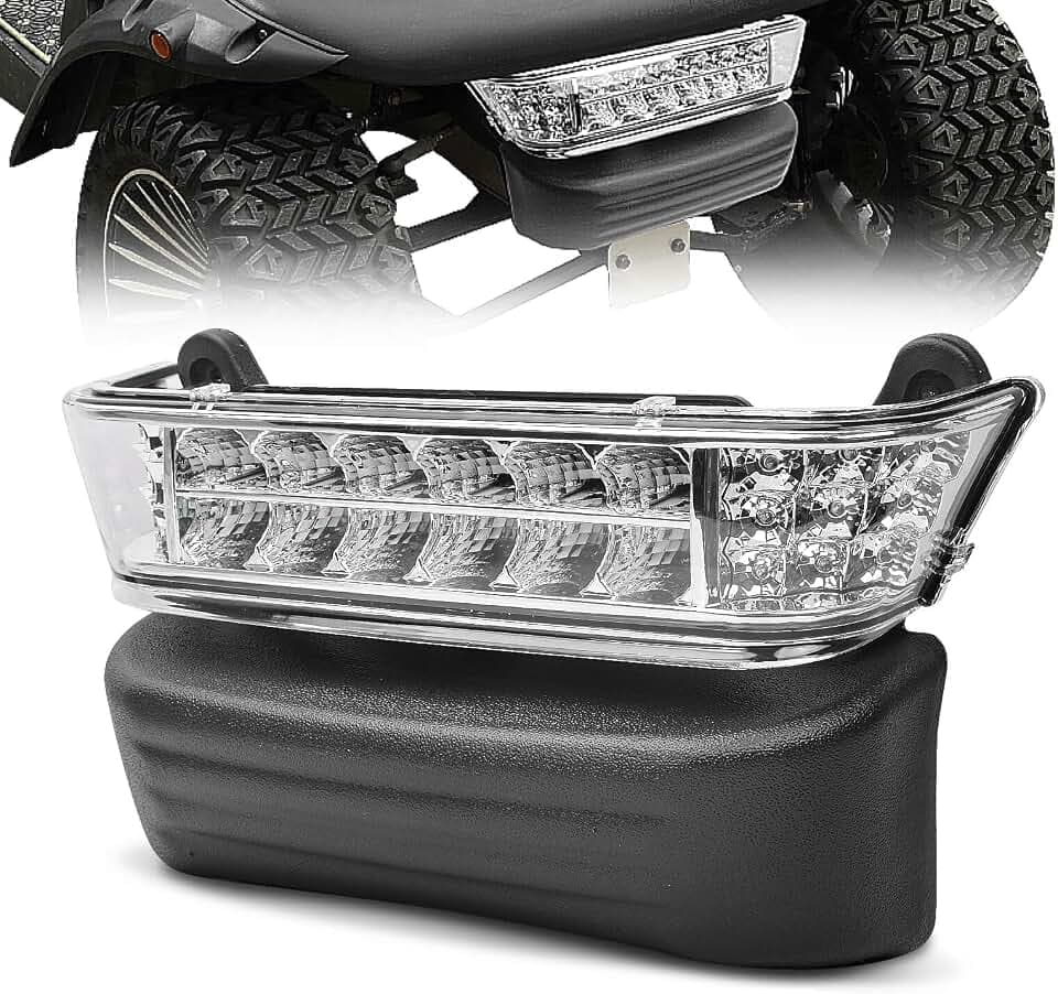 Golf Cart LED Head Light with Bumper for Club Car Precedent 2004‑UP