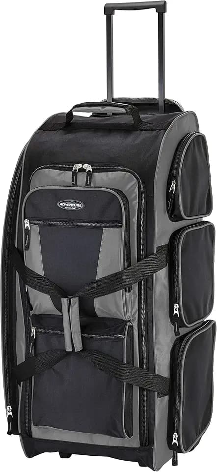 Travelers Club Xpedition 30 Inch Multi-Pocket Upright Rolling Duffel Bag