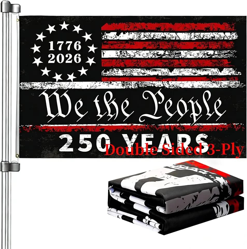 250 Anniversary USA Flag, 250th Anniversary Flags 3 Layers Double Sided 4th of July Decorations Independence Day Heavy Duty Patriotic Flags,We The People 250 Years American Anniversary Flag 3x5 Ft for Indoor Outdoor Decor