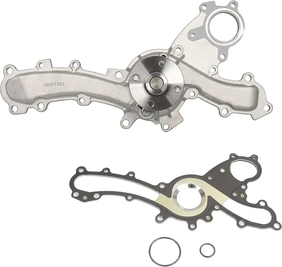 IRONTREE AW6047 Professional Water Pump Kit with Gasket Compatible with 2005-2018 Toyota Avalon Camry Highlander Venza RAV4 Sienna, 2007-2018 Lexus ES350 RX350 RX450H, 3.5L V6 Engine, OE Replacement