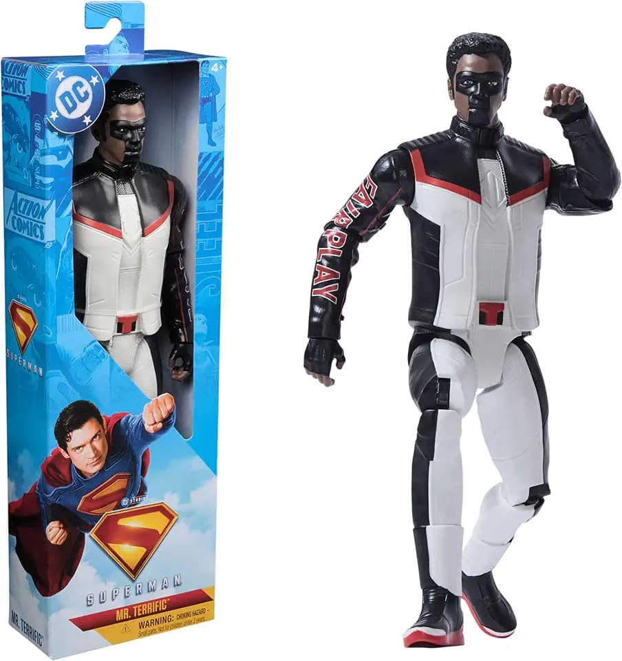 DC Comics Superman - Action-Figur Mr. Terrific, 30 cm, zum Spielen und Sammeln, Spielzeug für Kinder ab 4 Jahren