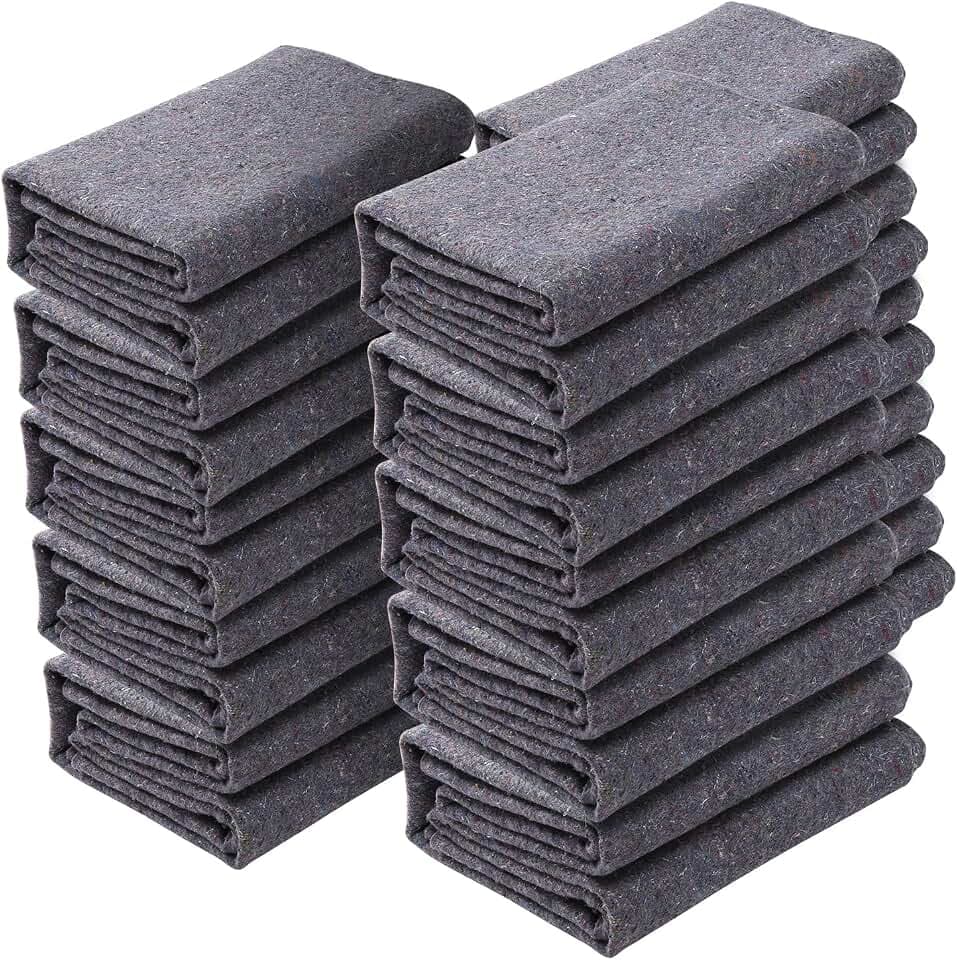 VEVOR 12x Umzugsdecken 1829x1372mm Möbeldecken recycelte Baumwolle Lagerdecken Umzug Packdecken Transport-Decken Möbelpackdecken Verpackungsdecken zum Schutz für Möbel