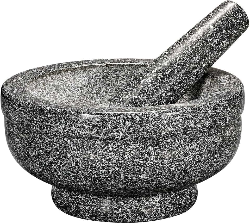 cilio Mörser mit Stößel, Ø 21 cm, robuster Naturstein, säureresistent