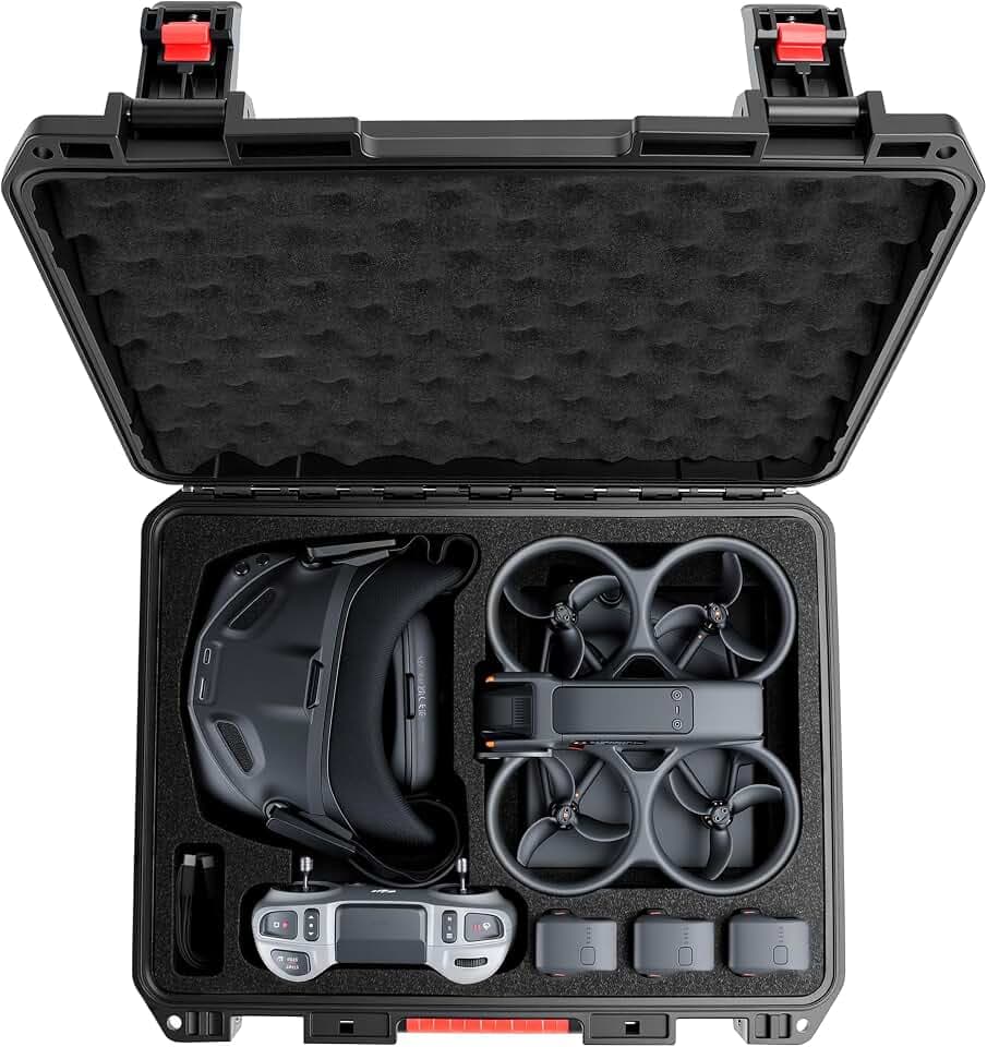 FPVtosky Hard Case for DJI Avata 2 Drone/Fly Smart Combo(for DJI Goggles N3, CASE ONLY), Waterproof Carrying Case for RC Motion 3, FPV Remote Controller 3 and Battery Accessories
