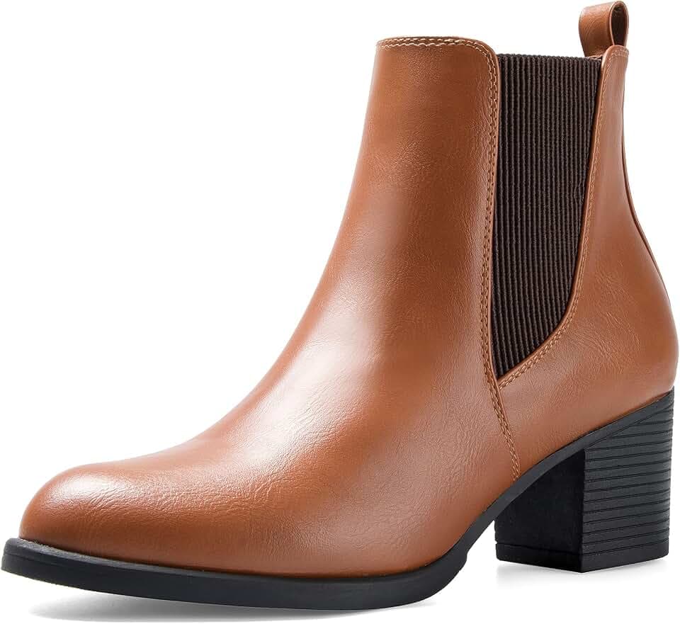 COASIS Women's Chelsea Ankle Boots Chunky Block Heel Slip On Fall Booties
