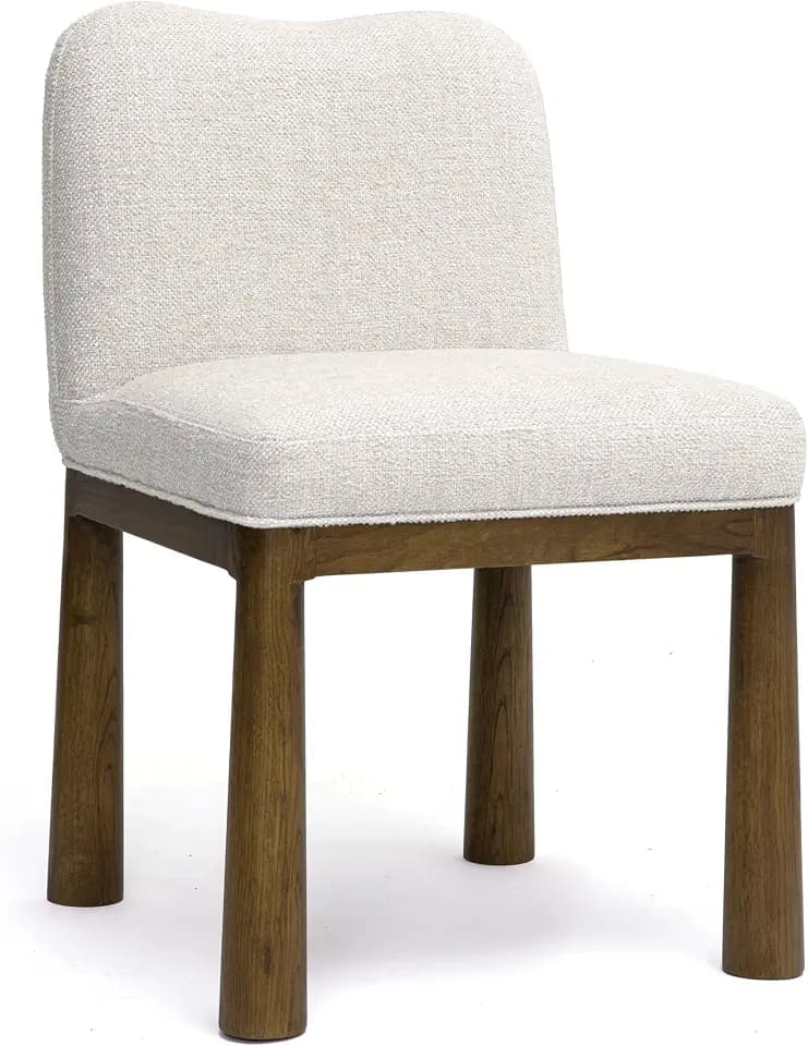 TOV Furniture Tiara Cream Performance Basketweave Fabric Dining Chair