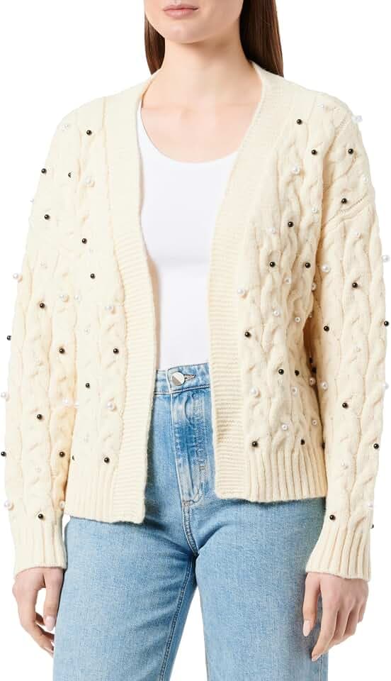 faina Damen Pullover-Strickjacke Sweater