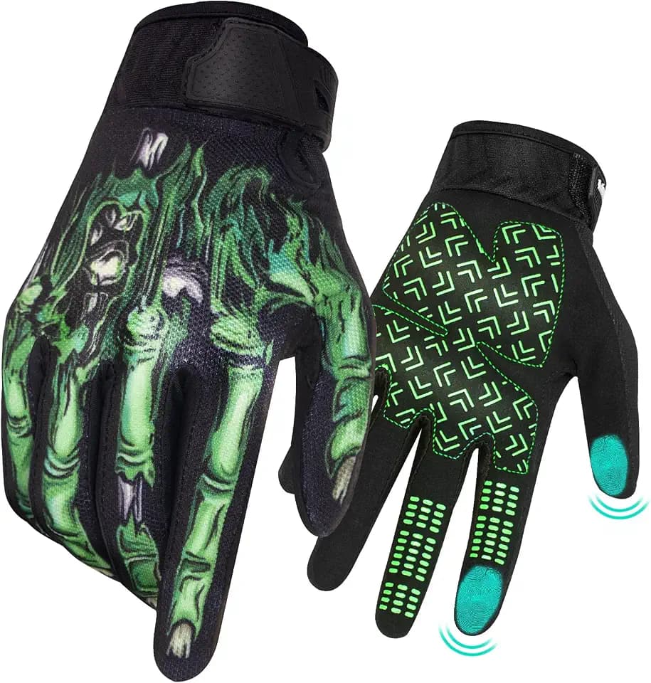 RIGWARL Motorcycle Gloves for Men Women Touchscreen, Lightweight Dirt Bike Glove Non-Slip, Skeleton Motorcycle Riding Glove