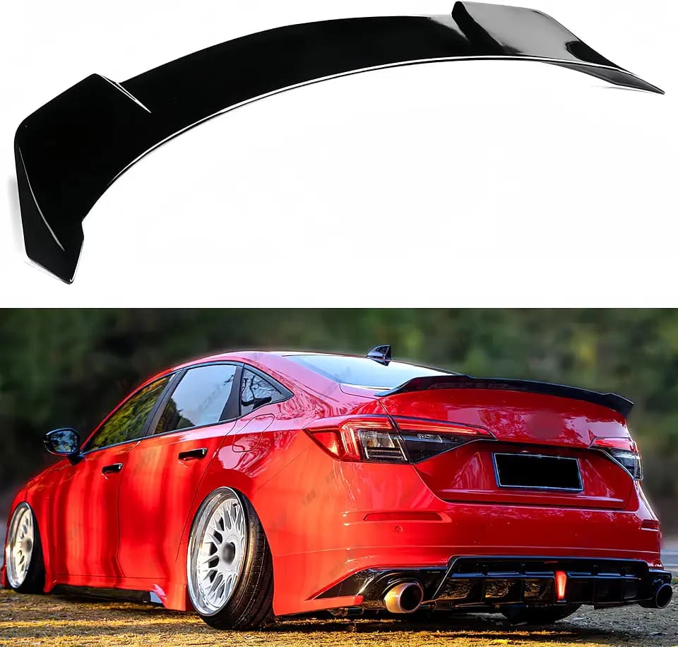 Rear Trunk Spoiler Compatible with 2022-2026 Honda Civic Sedan, YF Style Duckbill Fits for 22-26 4-Door LX Sport Touring Hybrid Models, High Kick Wing Lip (Gloss Black)