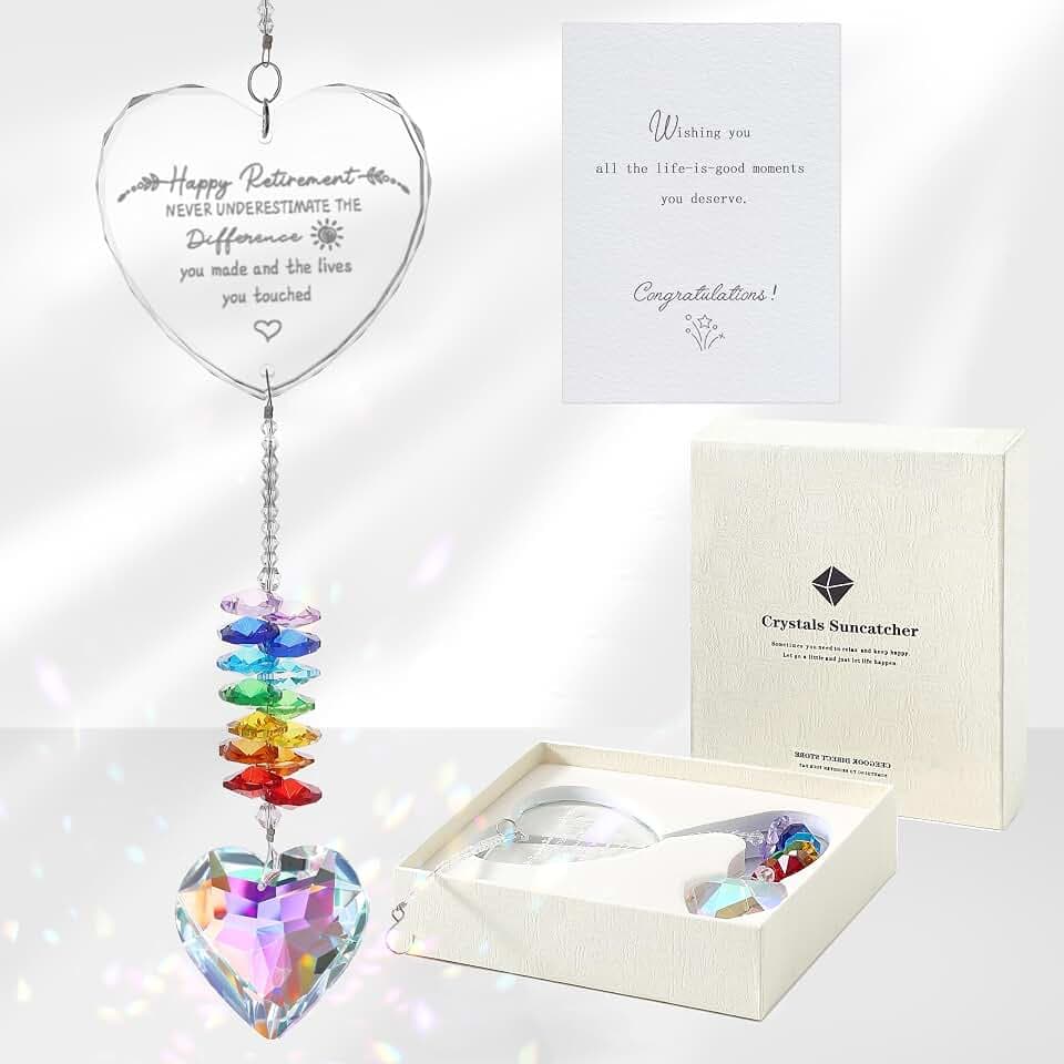 Retirement Gifts for Women, K9 Crystal Suncatcher Retirement Gift