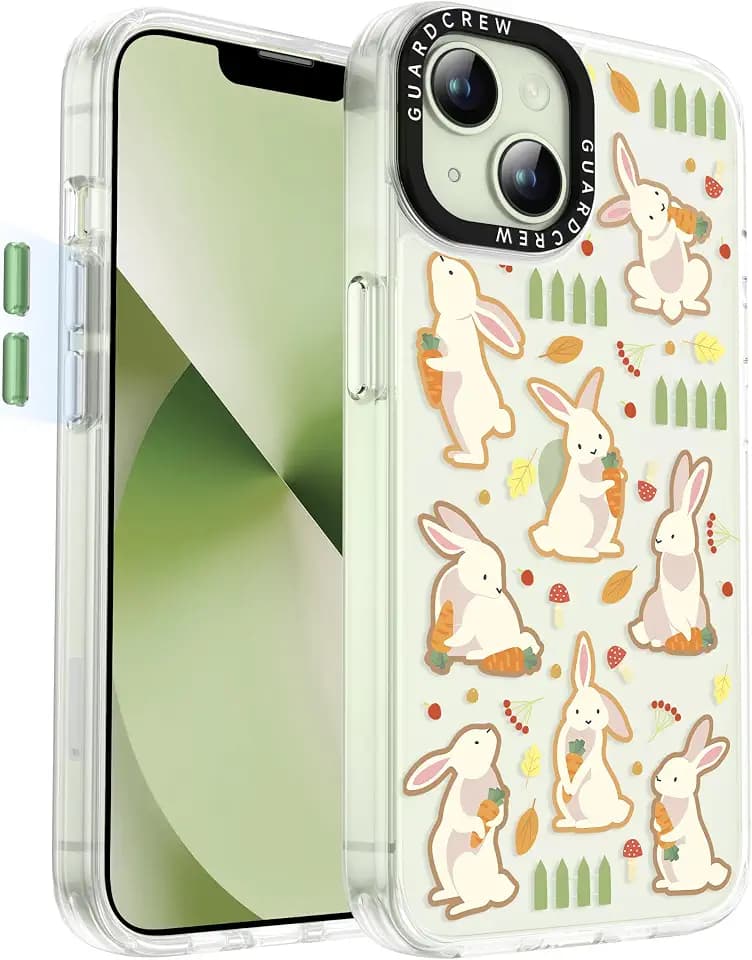 for iPhone 13 Case, Rabbit Clear Shockproof Phone Case