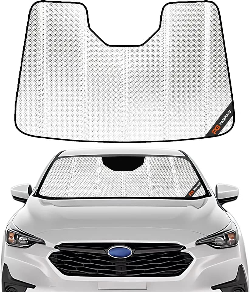 Pigenius Windshield Sun Shade for Subaru Crosstrek 2024-2025; Subaru Impreza 2024-2025. Reflective Aluminum Film Front Window Sunshade - BLAZBLOCK